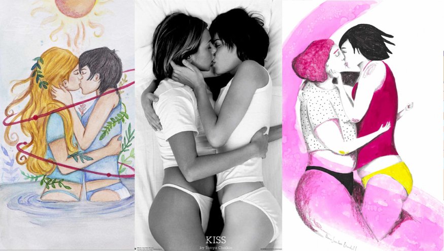 <span>Las mejores réplicas de The kiss, la fotografía lésbica más famosa</span>
