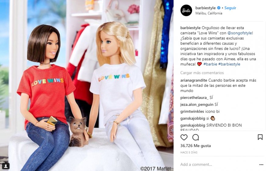 <span>Llega la Barbie lesbiana y revoluciona Instagram</span>

