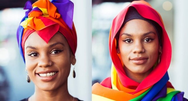 <span>Diseñador de moda crea un hijab para apoyar los derechos LGTB</span>
