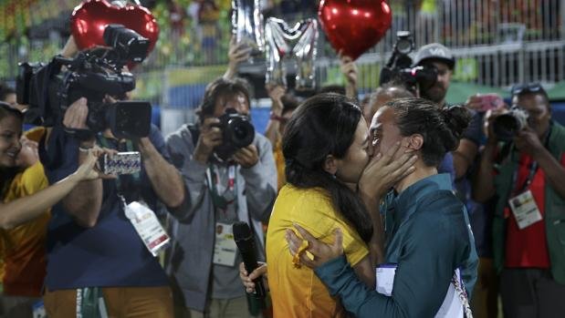 <span>Una romántica pedida de matrimonio en los Juegos Olímpicos</span>
